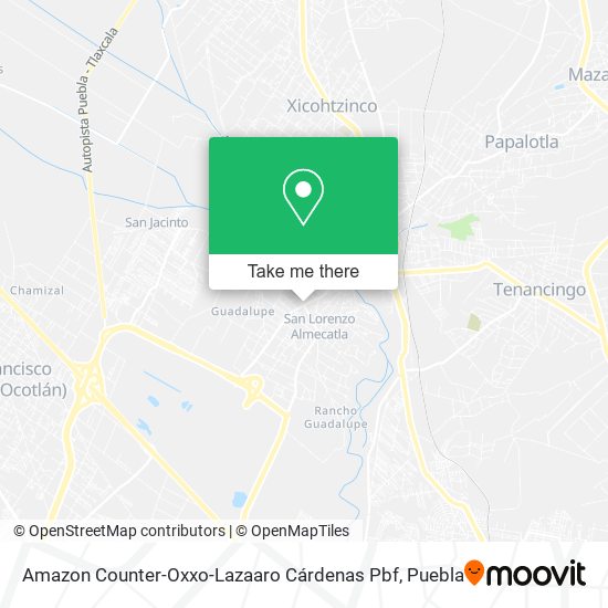 Amazon Counter-Oxxo-Lazaaro Cárdenas Pbf map