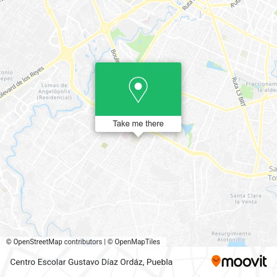 Mapa de Centro Escolar Gustavo Díaz Ordáz
