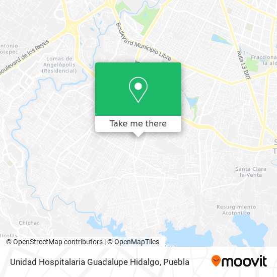 Unidad Hospitalaria Guadalupe Hidalgo map