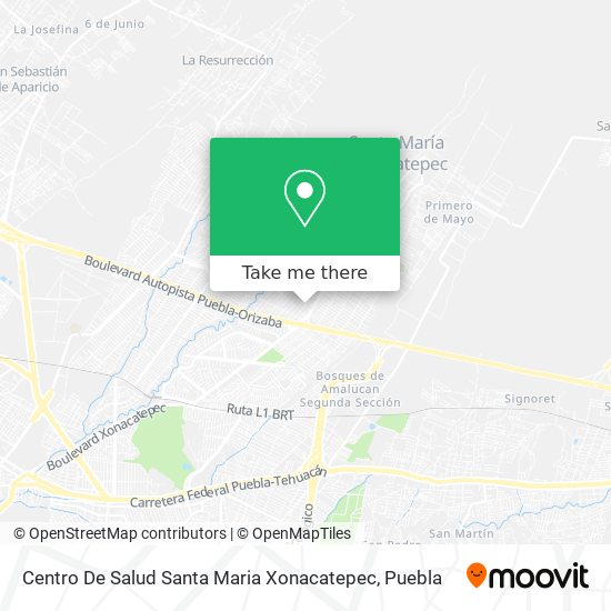 Centro De Salud Santa Maria Xonacatepec map