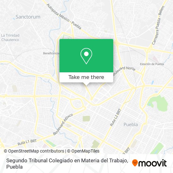 Mapa de Segundo Tribunal Colegiado en Materia del Trabajo