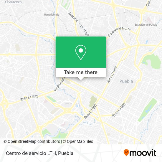 Mapa de Centro de servicio LTH