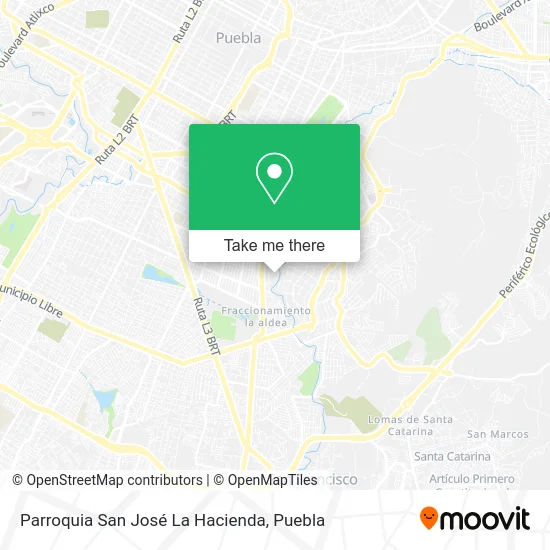 Parroquia San José La Hacienda map