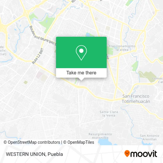 Mapa de WESTERN UNION