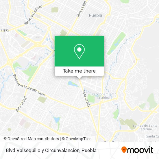 Blvd Valsequillo y Circunvalancion map