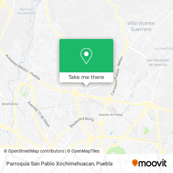 Parroquia San Pablo Xochimehuacan map
