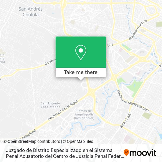 Juzgado de Distrito Especializado en el Sistema Penal Acusatorio del Centro de Justicia Penal Feder map