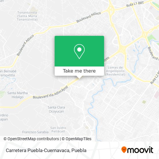 Carretera Puebla-Cuernavaca map
