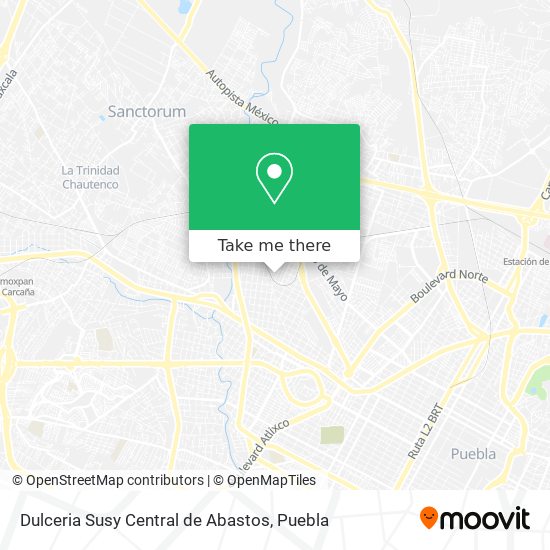Mapa de Dulceria Susy Central de Abastos