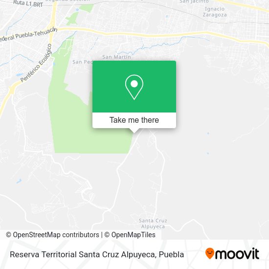 Reserva Territorial Santa Cruz Alpuyeca map