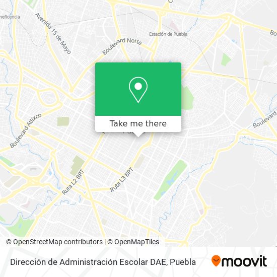 Mapa de Dirección de Administración Escolar DAE