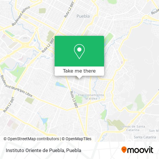 Instituto Oriente de Puebla map