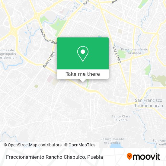 Fraccionamiento Rancho Chapulco map