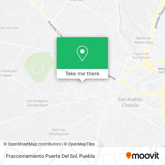 Fraccionamiento Puerta Del Sol map