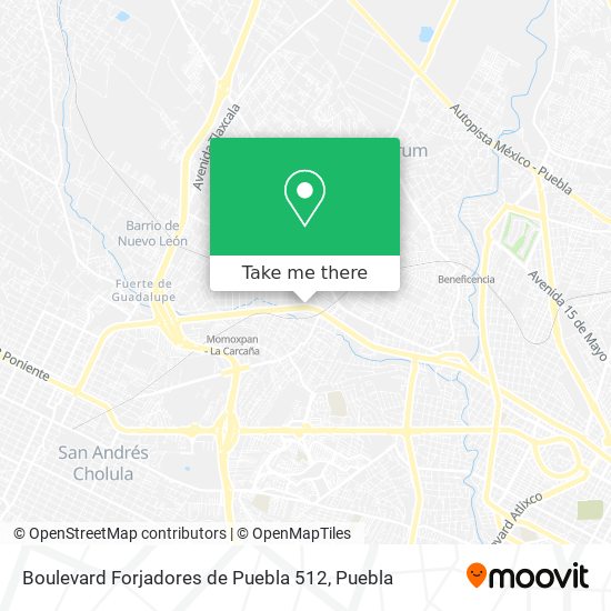 Mapa de Boulevard Forjadores de Puebla 512