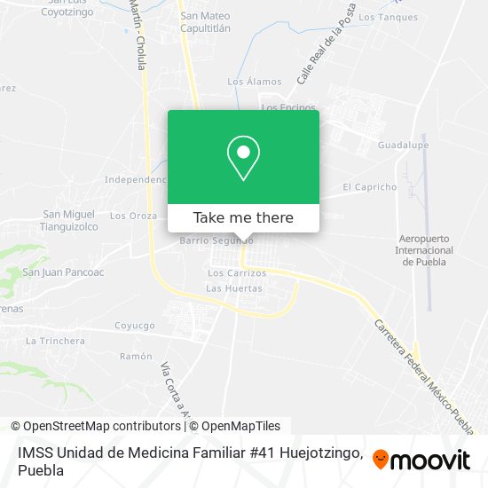 IMSS Unidad de Medicina Familiar #41 Huejotzingo map