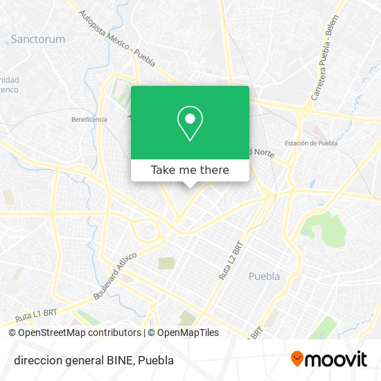 Mapa de direccion general BINE