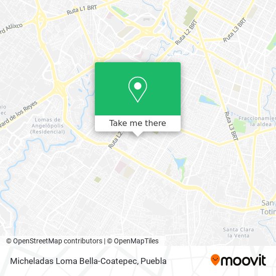 Micheladas Loma Bella-Coatepec map