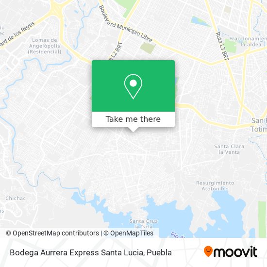 Bodega Aurrera Express Santa Lucia map