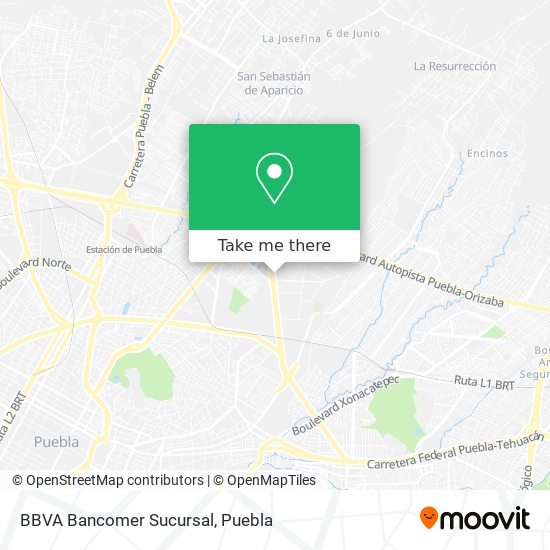 BBVA Bancomer Sucursal map