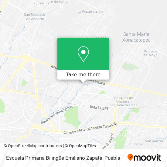 Mapa de Escuela Primaria Bilingüe Emiliano Zapata