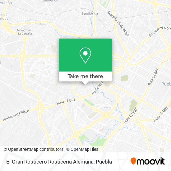 Mapa de El Gran Rosticero Rosticería Alemana