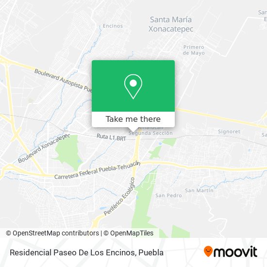 Mapa de Residencial Paseo De Los Encinos