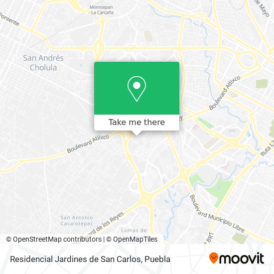 Mapa de Residencial Jardines de San Carlos