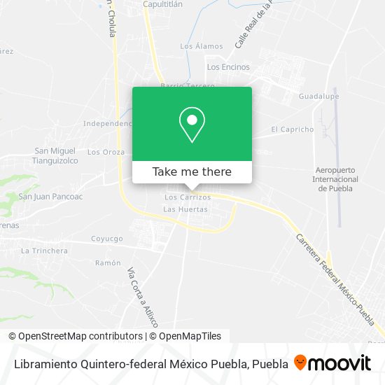 Mapa de Libramiento Quintero-federal México Puebla