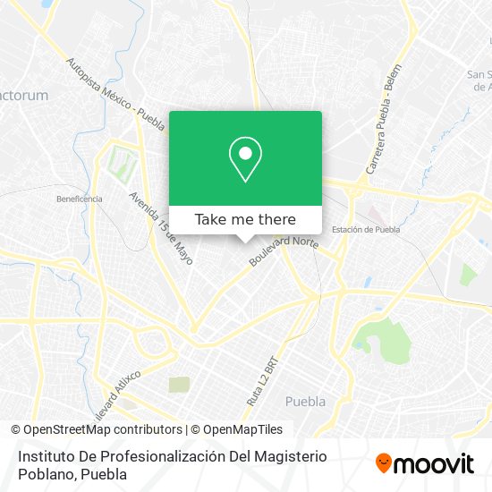 Instituto De Profesionalización Del Magisterio Poblano map