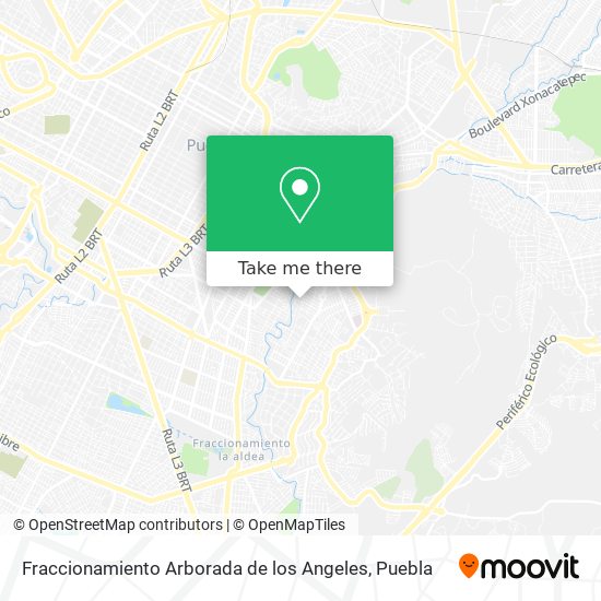 Fraccionamiento Arborada de los Angeles map
