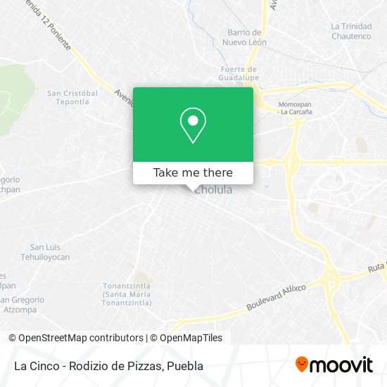 Mapa de La Cinco - Rodizio de Pizzas