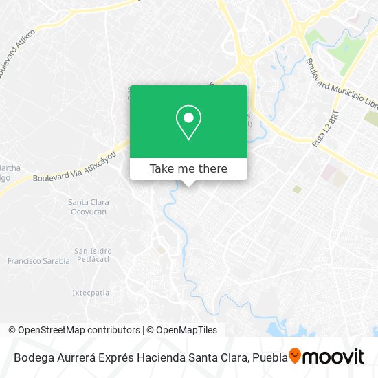 Mapa de Bodega Aurrerá Exprés Hacienda Santa Clara
