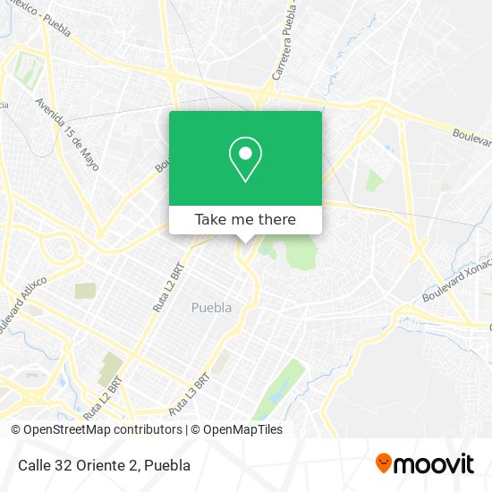 Mapa de Calle 32 Oriente 2
