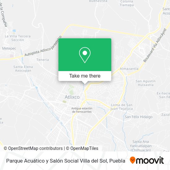 Parque Acuático y Salón Social  Villa del Sol map