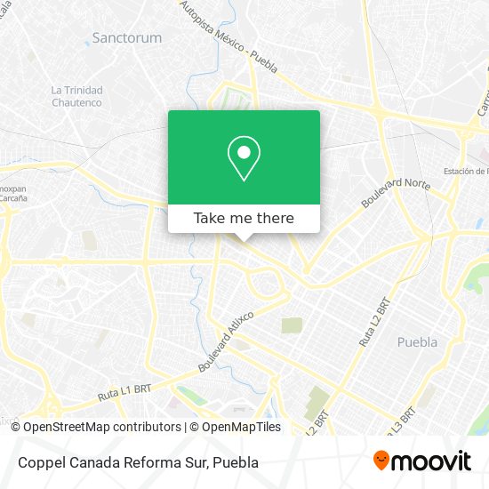 Coppel Canada Reforma Sur map