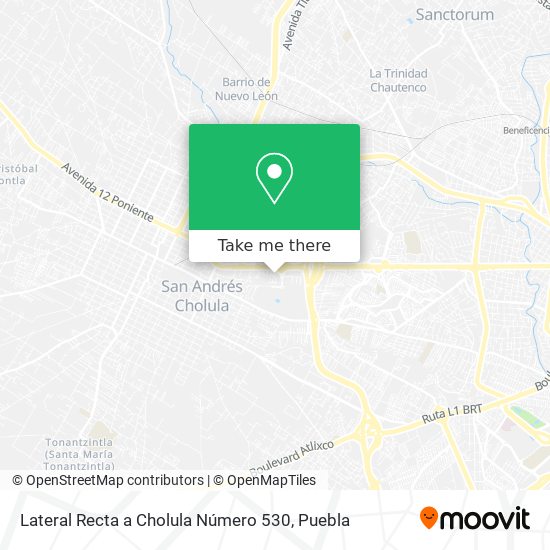 Lateral Recta a Cholula Número 530 map