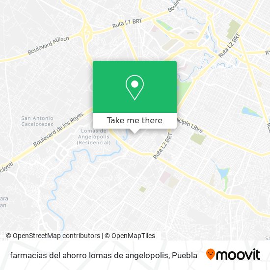 farmacias del ahorro lomas de angelopolis map