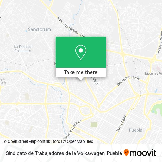 Sindicato de Trabajadores de la Volkswagen map