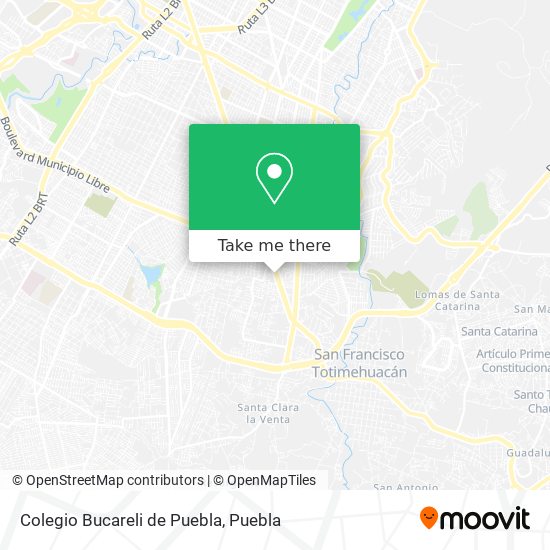 Colegio Bucareli de Puebla map