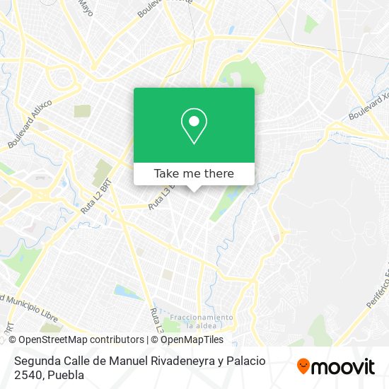 Mapa de Segunda Calle de Manuel Rivadeneyra y Palacio 2540