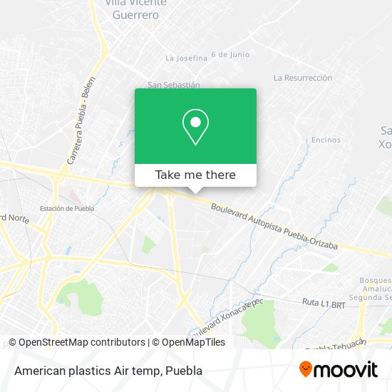 Mapa de American plastics Air temp