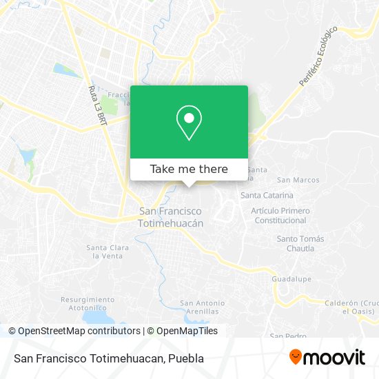 Mapa de San Francisco Totimehuacan