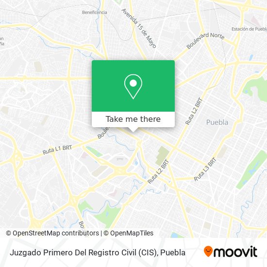 Juzgado Primero Del Registro Civil (CIS) map