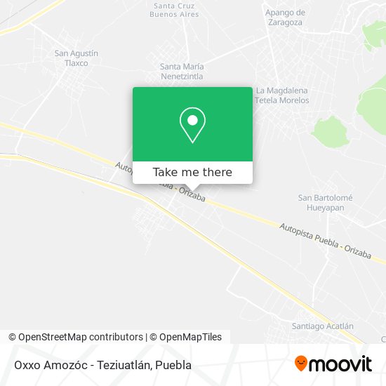 Oxxo Amozóc - Teziuatlán map