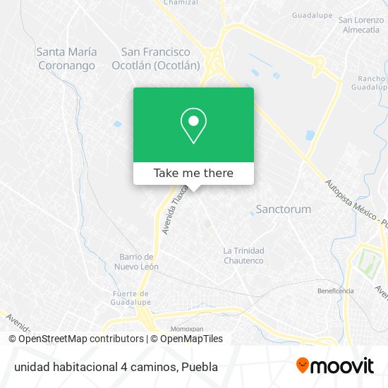 unidad habitacional 4 caminos map