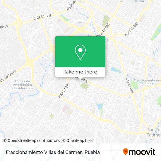 Fraccionamiento Villas del Carmen map