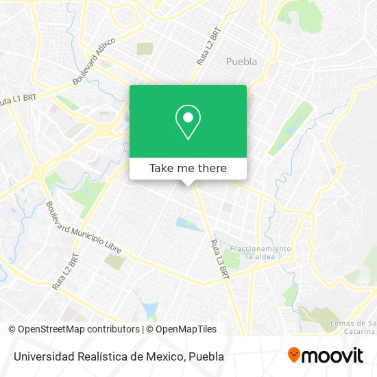 Universidad Realística de Mexico map