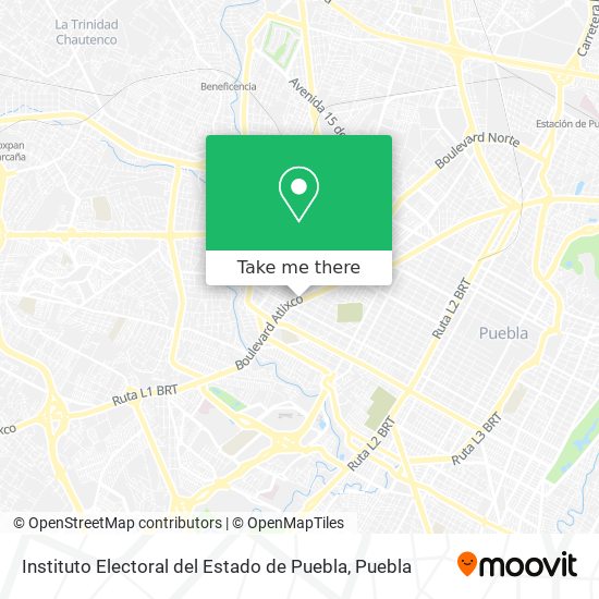 Mapa de Instituto Electoral del Estado de Puebla