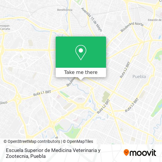 Escuela Superior de Medicina Veterinaria y Zootecnia map